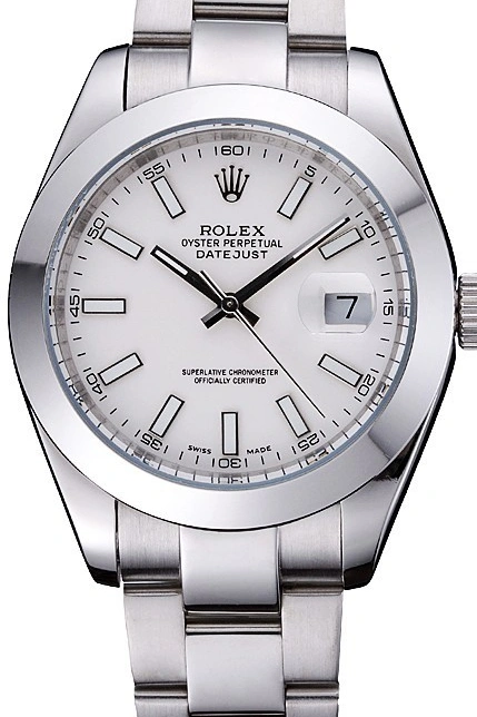 Aaa replica watch Dial White Datejust Steel Stainless Case 622266 Rolex 1015